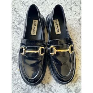 Steve Madden Girls Black Loafer